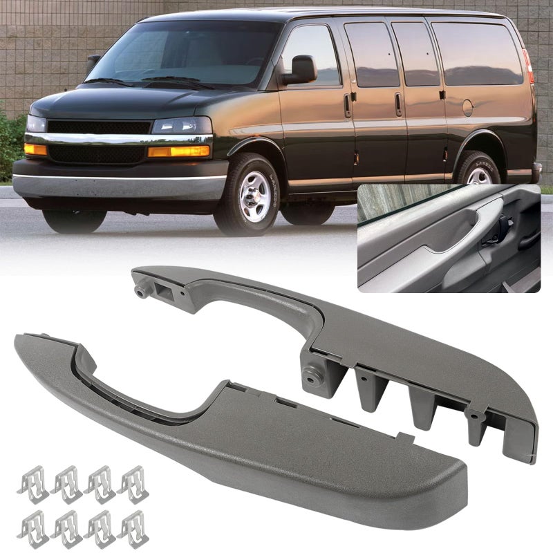 Dtomi Interior Pull Handle Door Armrest Pair Compatible with Chevy GMC Vehicle 20032019 Express Van Savana 1500 2500 3500 Replaces 10388387 10388386 10388390 15817114 25750064 10388389 2Pair
